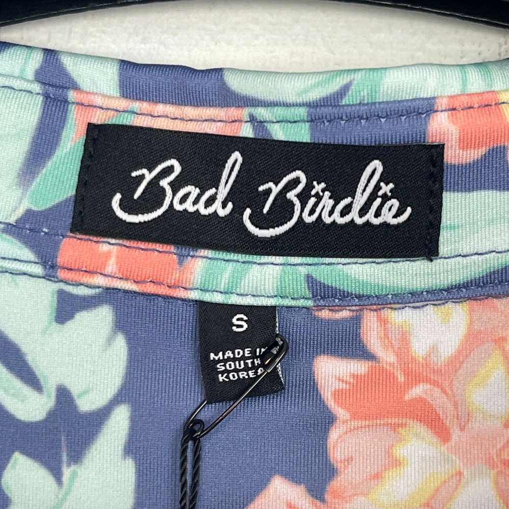 NEW Bad Birdie Womens S Lei'd Floral Sleeveless Golf Polo Tank Blue BBWP001-649 - Picture 5 of 8